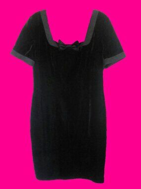 plus size clothing black velvet bow dress liz claibourne 16 extra large xl 1x